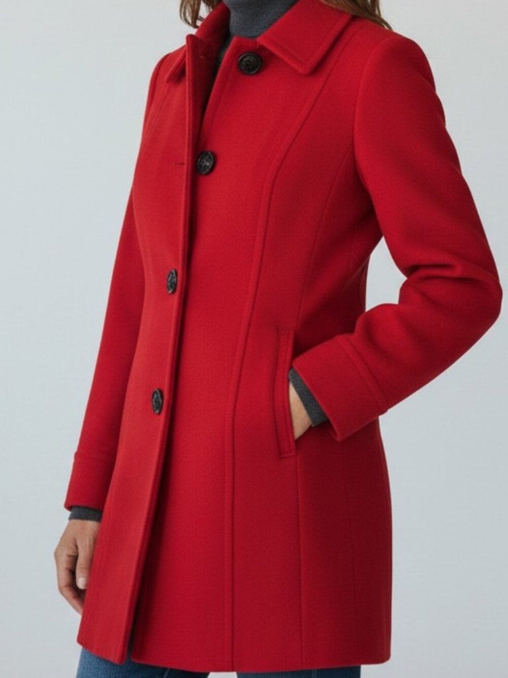 NWOT Liz Claiborne Red Single Breast Coat - Picture 16 of 16